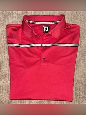 FootJoy Performance Polo Men’s L Red Shirt